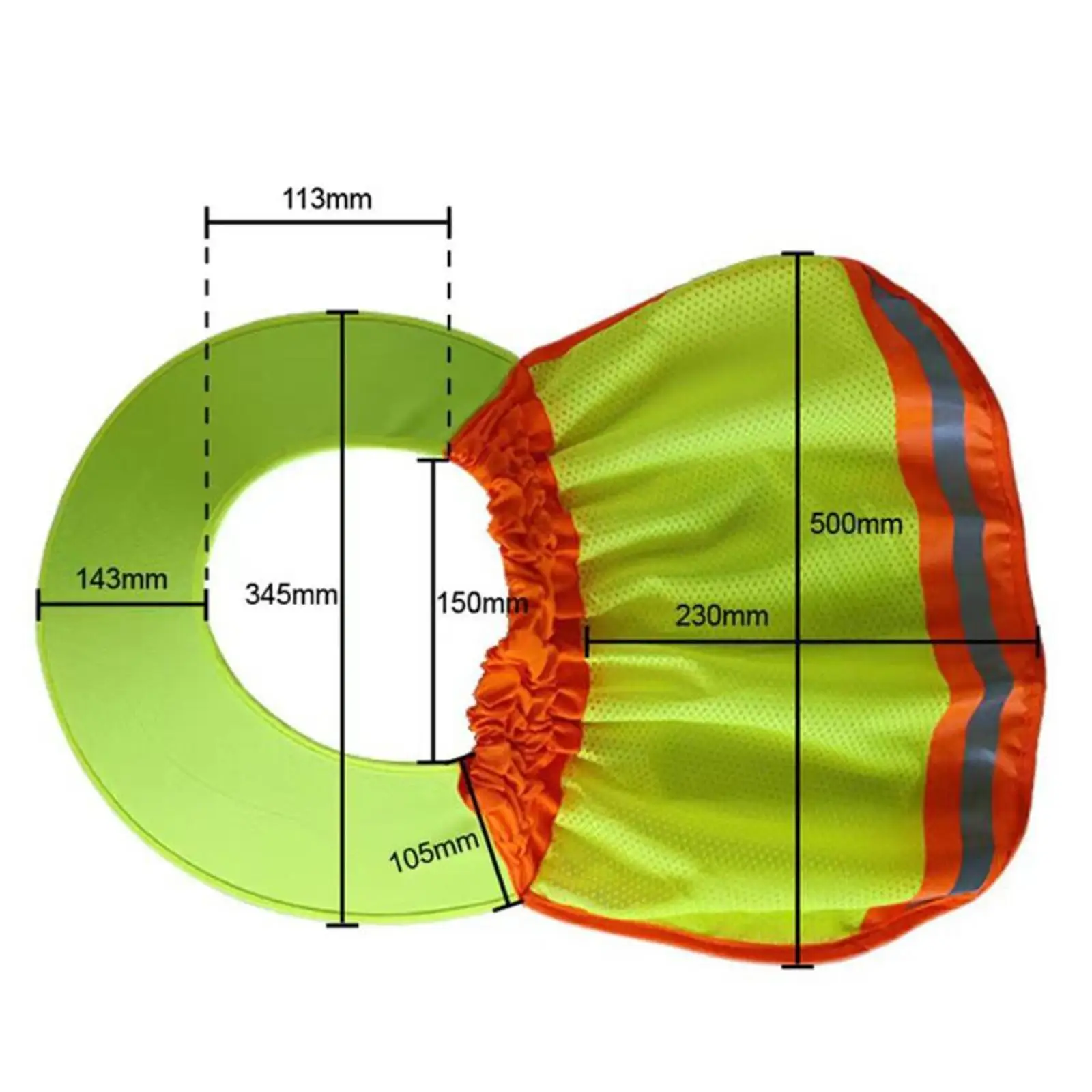 Hard Hat Shade Neck Shield Cover with Reflective Strip High Visibility Wide Brim for Building Workers Women Men safety helmet