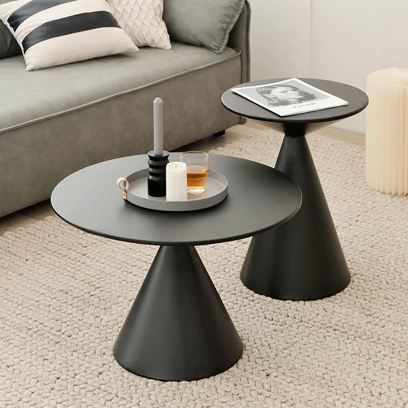 

Light Luxury Metal Coffee Table Living Room Furniture Sofa Side Table Simple Round Bedside Tabl Art Small Tea Table mesa