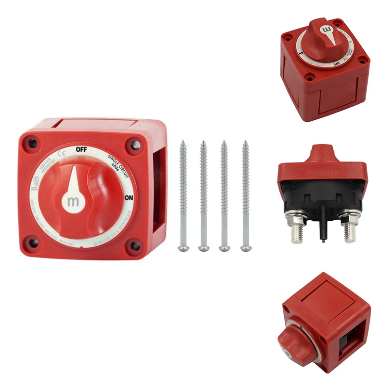 

Mini Switch Cut On/Off Marine Boat 12-48V 100-300A Battery Switch Isolator Disconnect Rotary