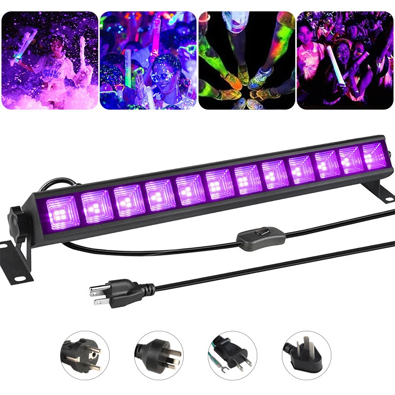 New 36W 40LED UV Wall Washer Lights Blacklight UV Bar Stage Light Par Lamp Halloween Fluorescent DJ Disco Party Lights