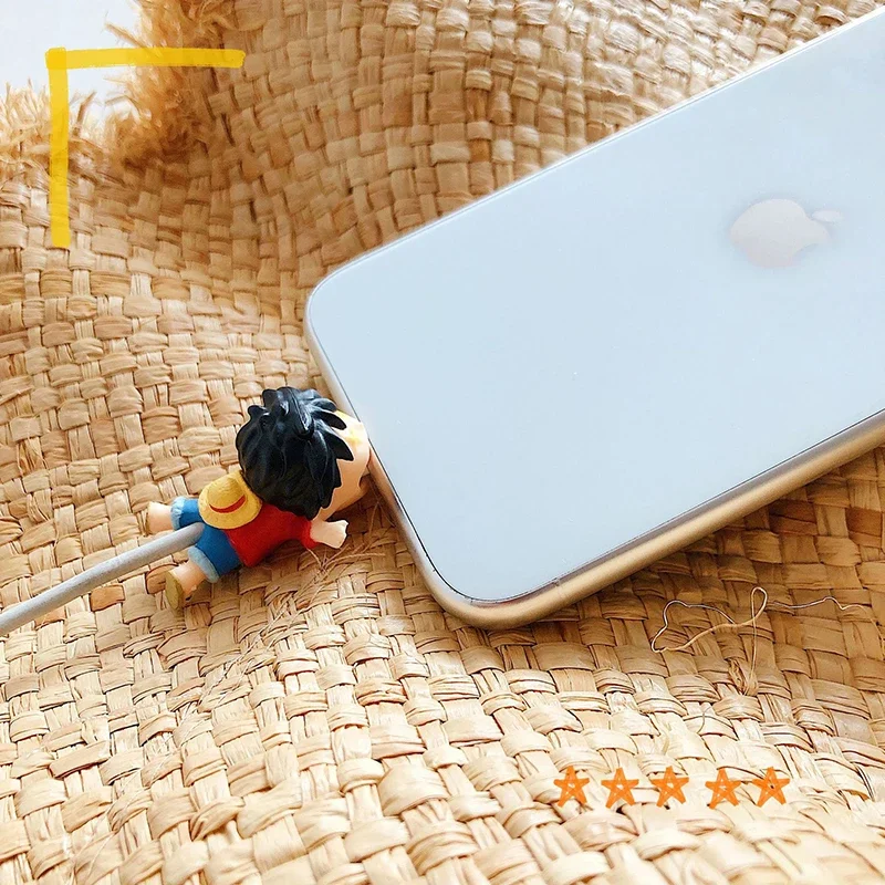 Zougon 5-in-1 Panda Cable Protector Set - Cute Charger Saver & Wire Organizer For IPhone 11-15, IPad (Black Panda)