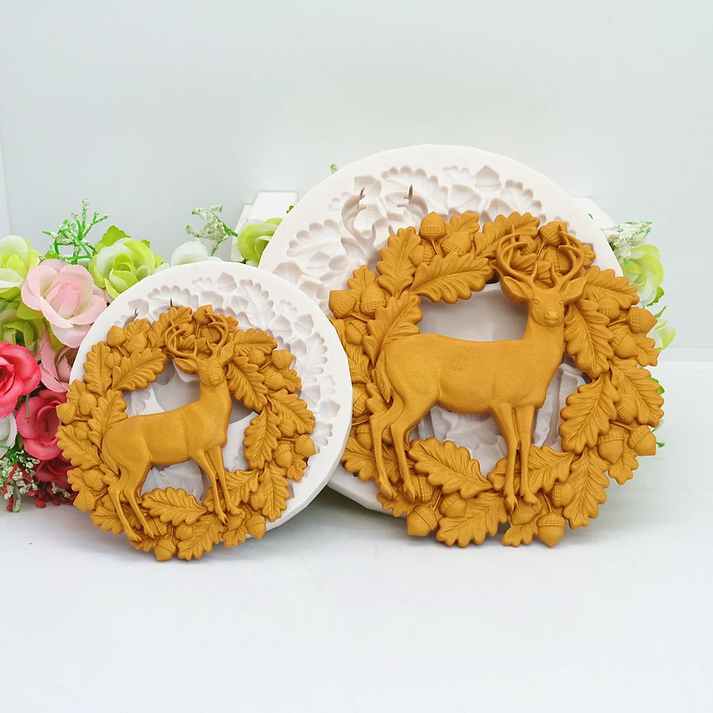 Decorating deer mounts for christmas