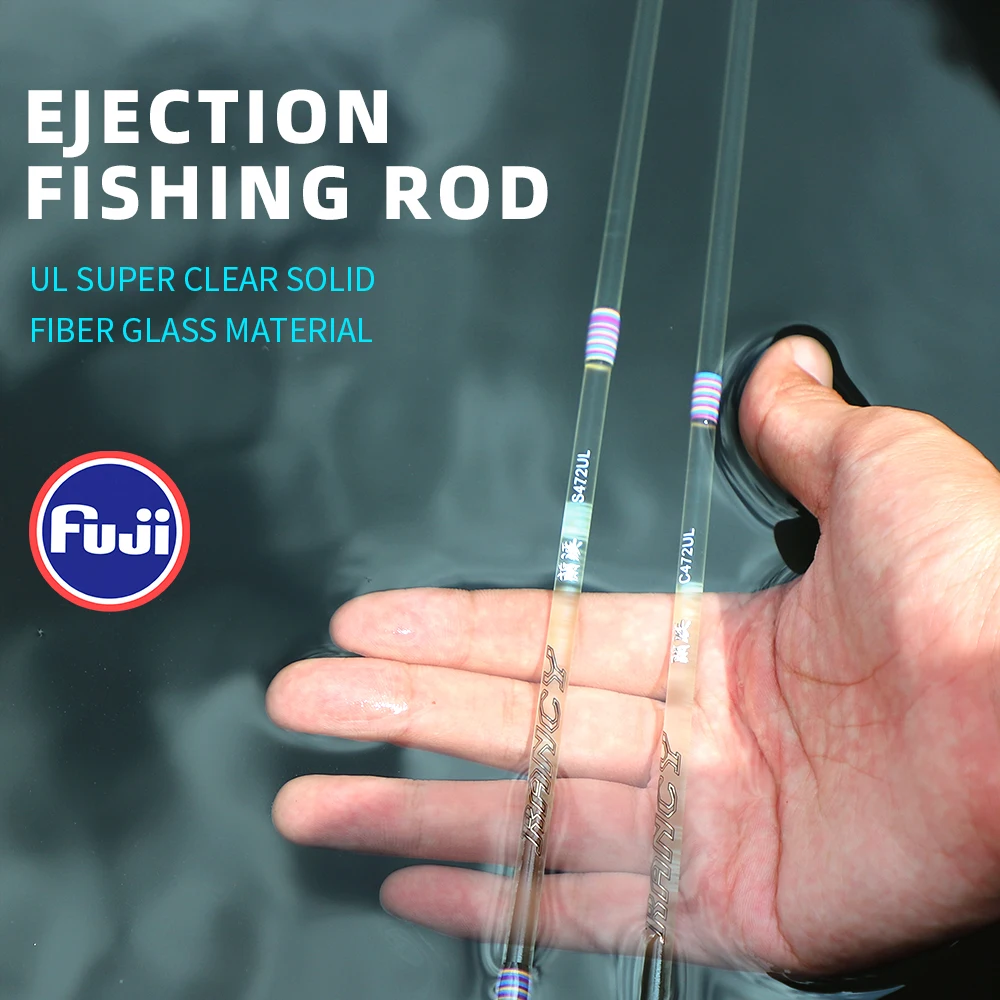 FISHINGFANS RANCY Forellenrute Mini Player 1,4m UL-Rute Fiberglas-Angelzubehör Feste Spitze FUJI-Führung Ultraleichte Angelruten – Detail 1