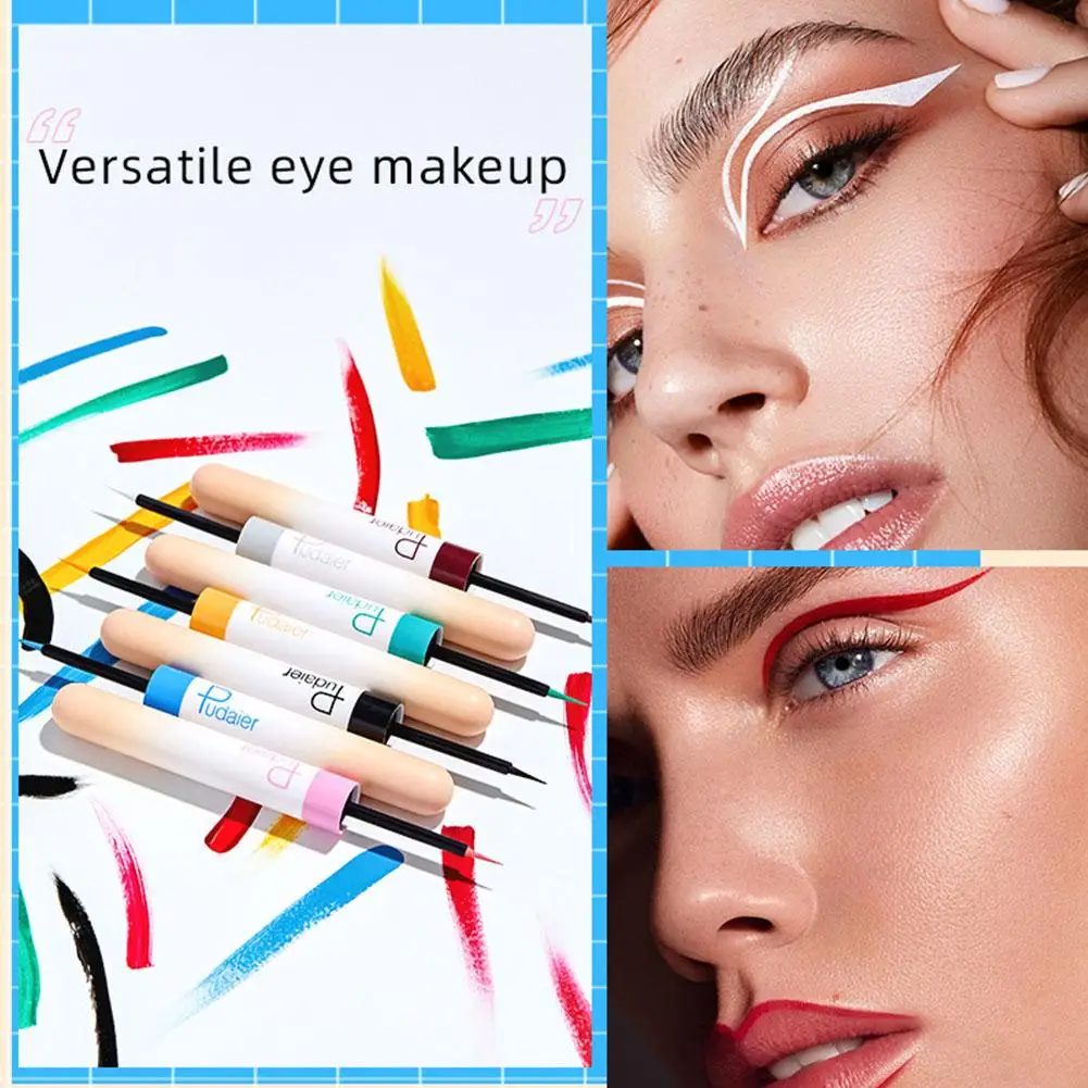 

12 Colors Eyeliner Liquid Pencil Waterproof Easy To Makeup Liner White Wear Red Up Make Blue Brown Green Matte Eye Gold Eyl Z6W6