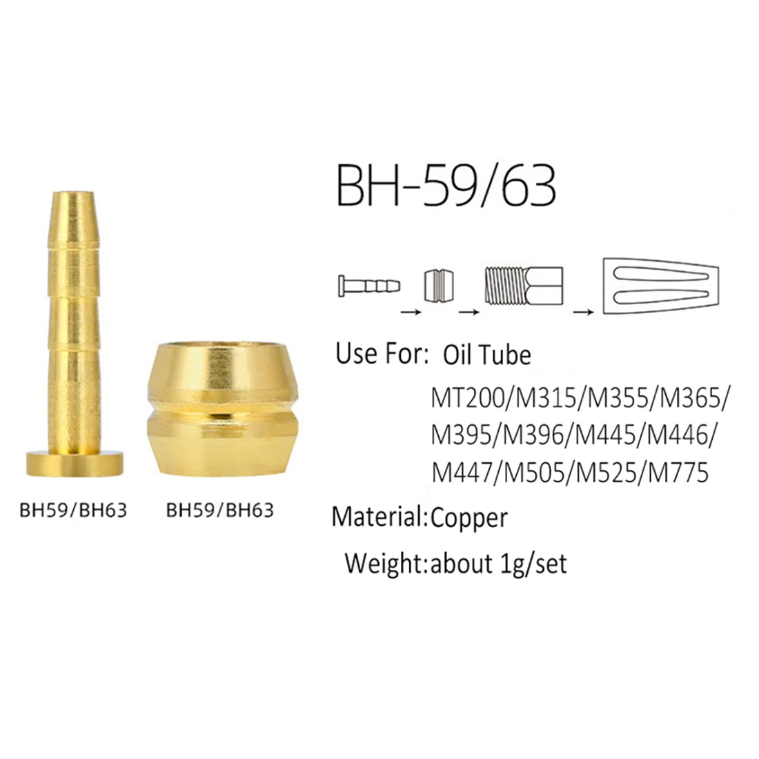자전거 브레이크 올리브 황동 연결 인서트 키트, 시마노 BH59 유압 디스크 브레이크 호스, 4, 20 개