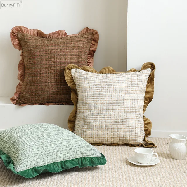 Introducing the Square Chenille Plaid Cushion Cover: A Touch of Sophistication