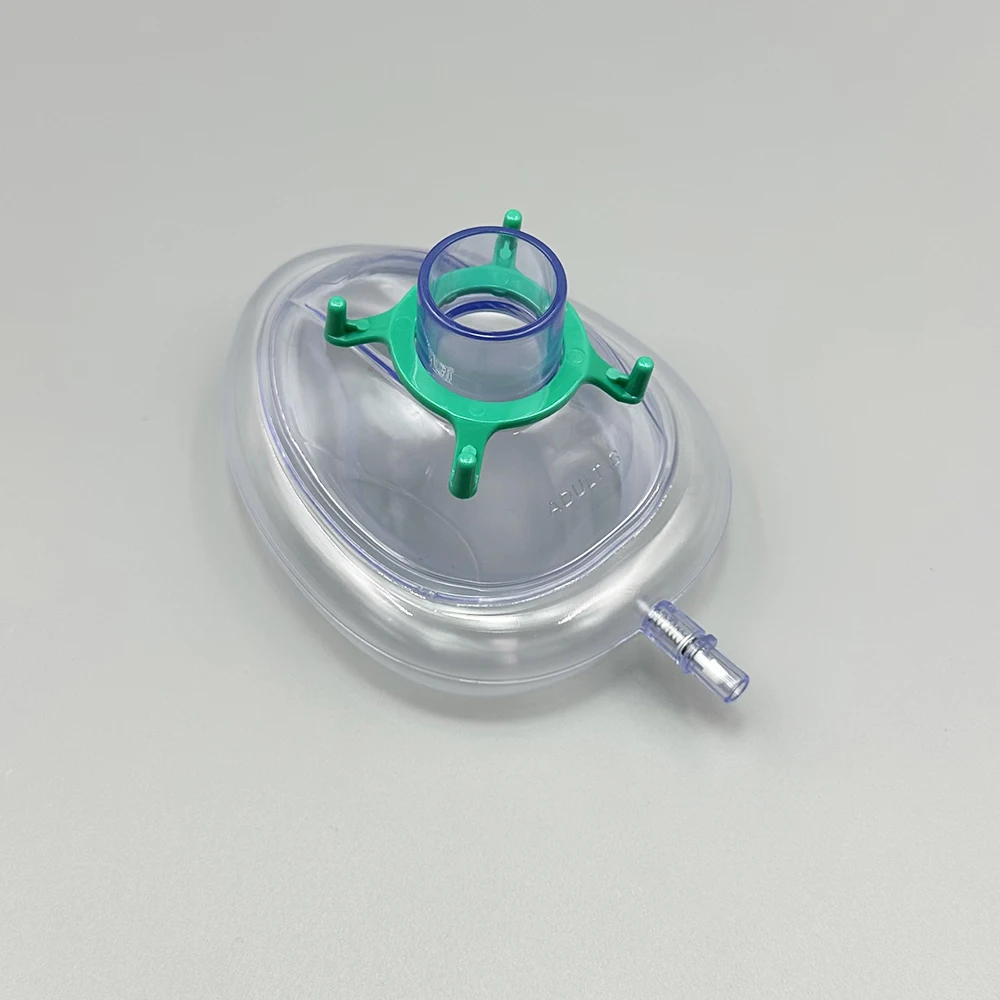 Disposable Anesthesia Mask PVC Anesthesia Mask Sterilized Disposable Resuscitate Face Masks For Adult Child Animals NO.1-NO.6 Size