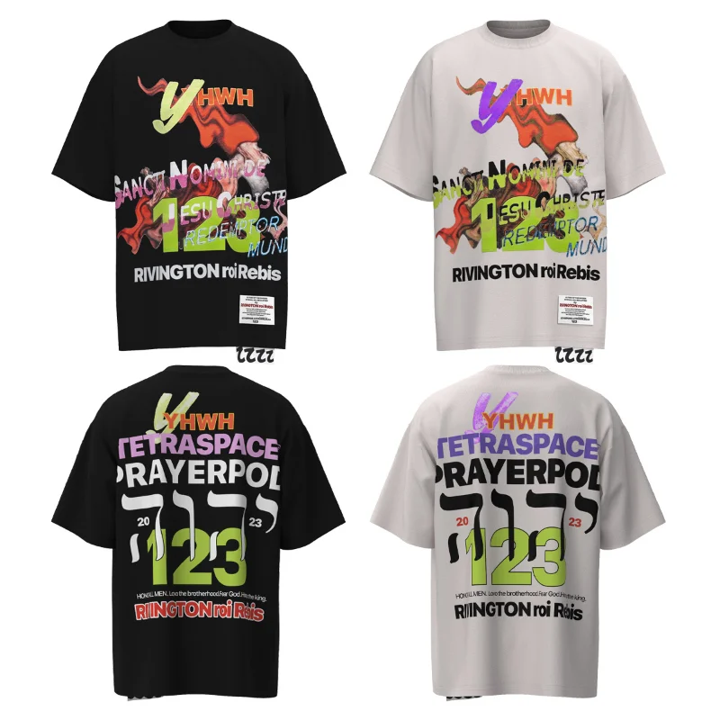 

23SS RRR123 T Shirts Men Women 1:1 Y2k Streetwear Graphic T Shirts Men T Shirts High Quality Summer Printed Women's Clothing