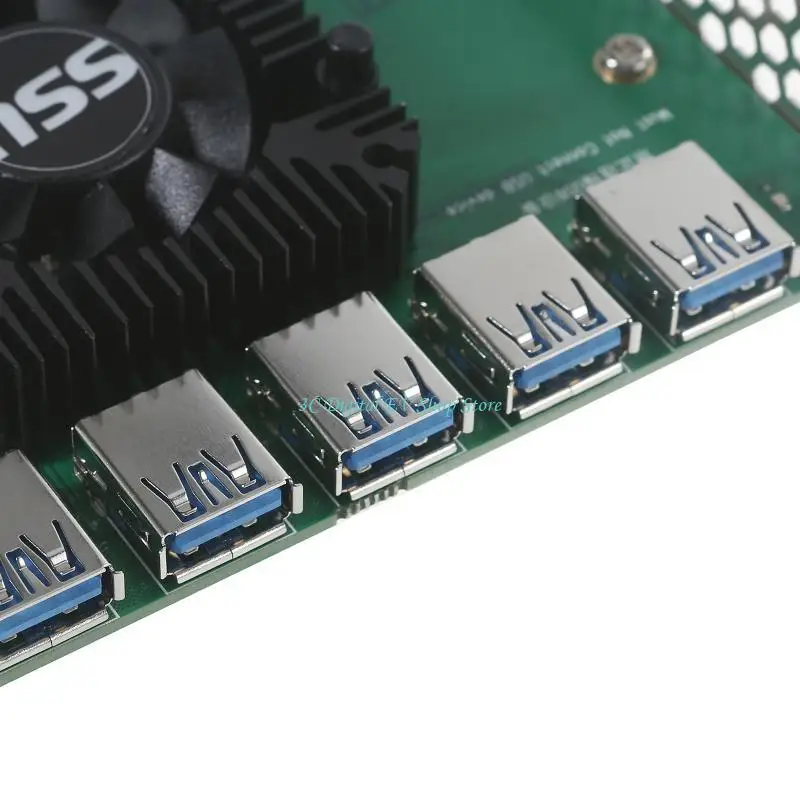 E74D PCIE Riser 4x bis 16x Grafikerweiterung für GPU Mining Powered Riser Adapterkarte – Detail 1