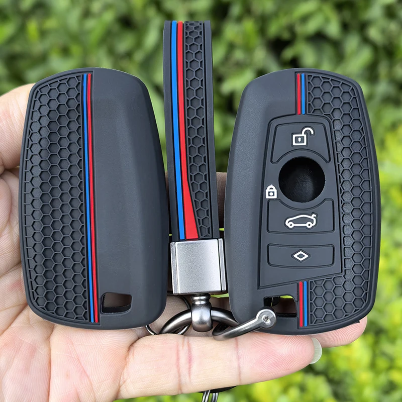 Silikon Autoschlüssel-Hülle Schutzhülle für BMW F30 F31 F32 F34 F20 F21 F07 F10 1 3 5 7 Serie X1 X3 G01 X4 G02 X5 F15 F16 M3 M4 – Detail 7