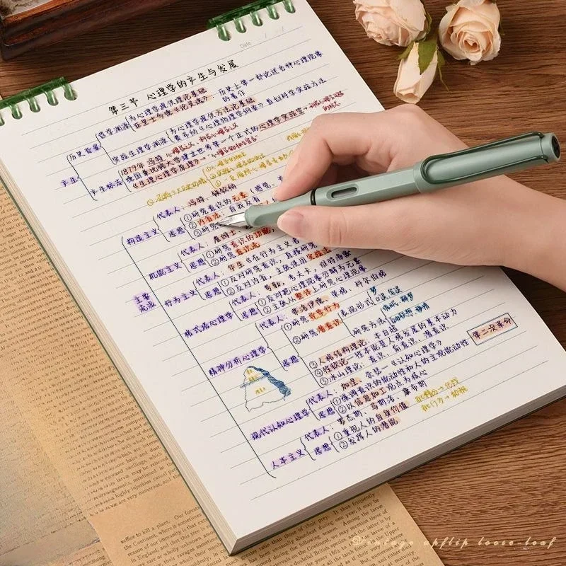 A5 60 Sheets Thick Notebook Spiral Binding Loose-leaf Notebooks with Lines Pages for Students School Office Stationery Supplies student notebook