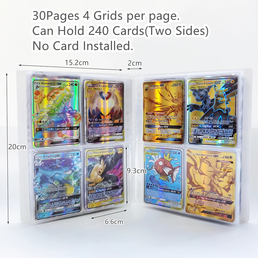 Anime 240Pcs Pokemon Cards Kawaii Album Books Game Collection Cards Holder Hobby VMAX File Loaded List Kids Toys Gift Christmas