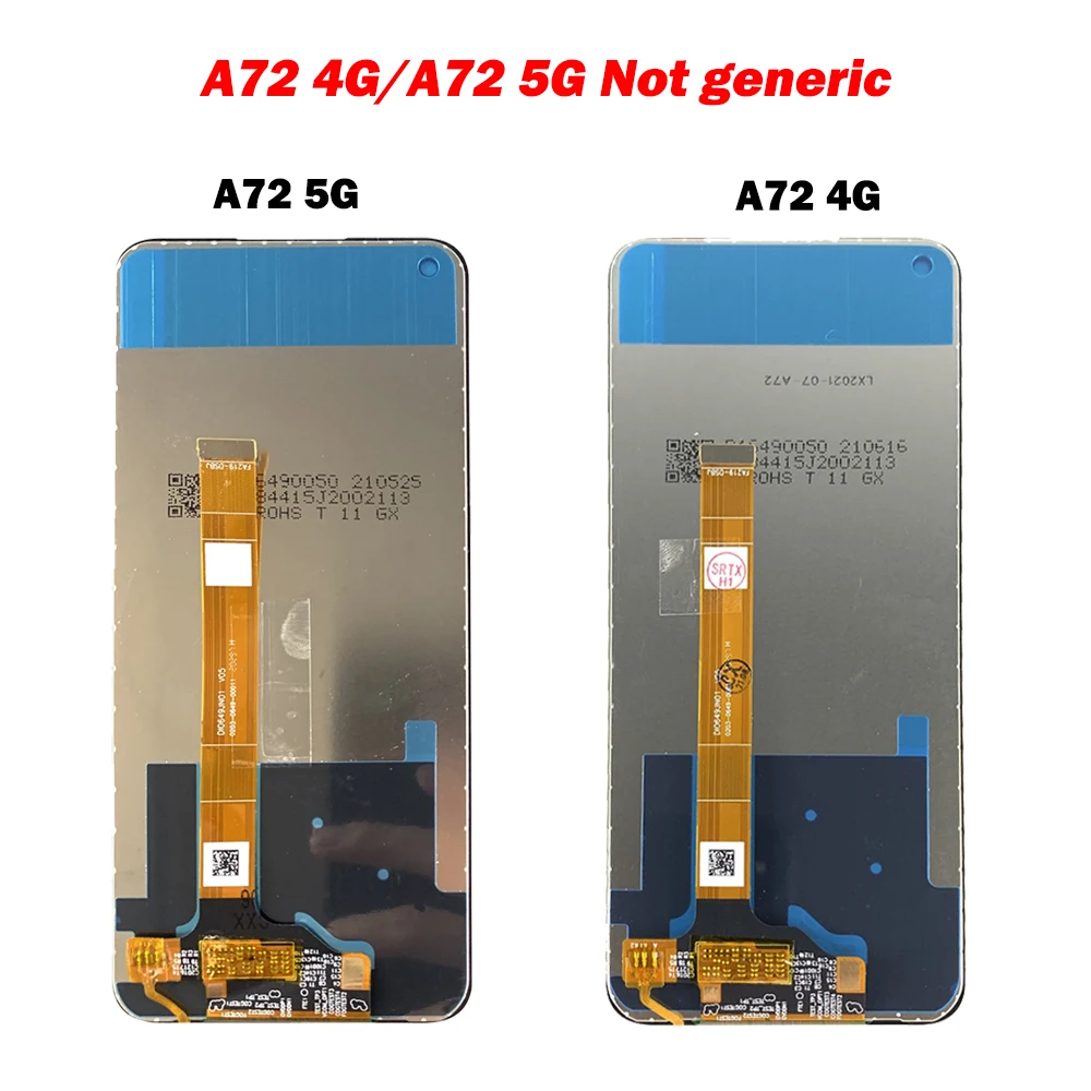 6.5inch Original For Oppo A72 4GA92 A52 CPH2069 CPH2067 LCD Display Touch Screen Digitizer Assembly Replacement for OPPO A72 LCD