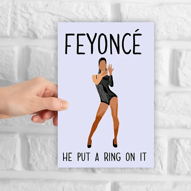 1pc, Wedding Engagement Congratulations Card, Wedding Card, Gift, Engaged Funny Bride Card.