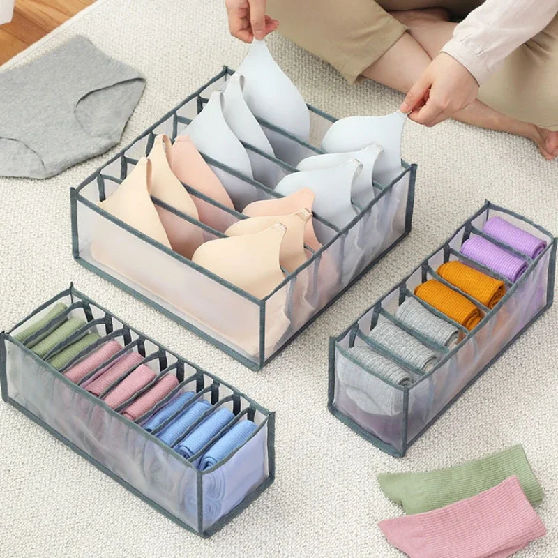 Storage Baskets Boxes Clothes Closet Separation Organizers Underwear Bra Sock Pants Compartment storage basket storage box Home