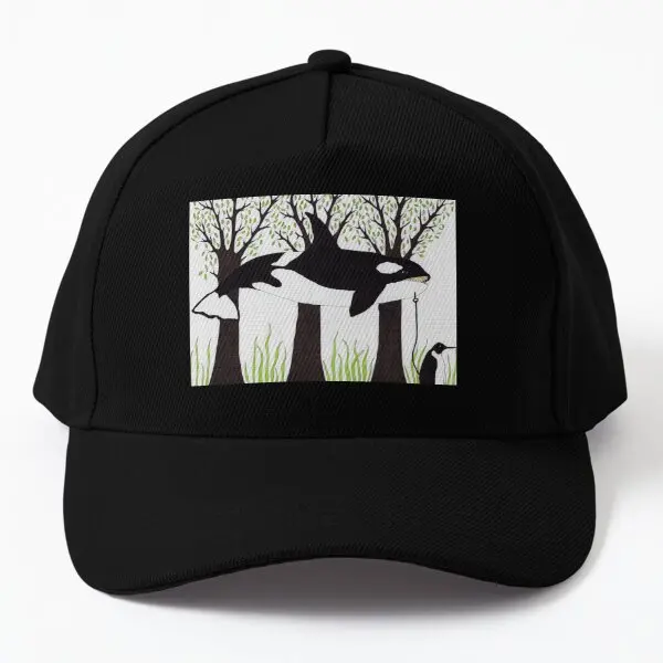

Orca Penguin Drawing Baseball Cap Hat Boys Outdoor Spring Hip Hop Fish Black Mens Czapka Snapback Women Solid Color Sun