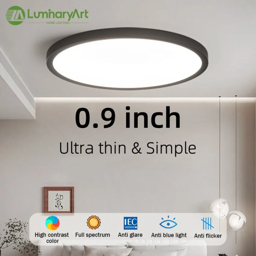 Circular LED Ceiling Light Simple and Ultra-thin APP Remote Control Remote Dimming Ceiling Light Living Room Bedroom Home Light