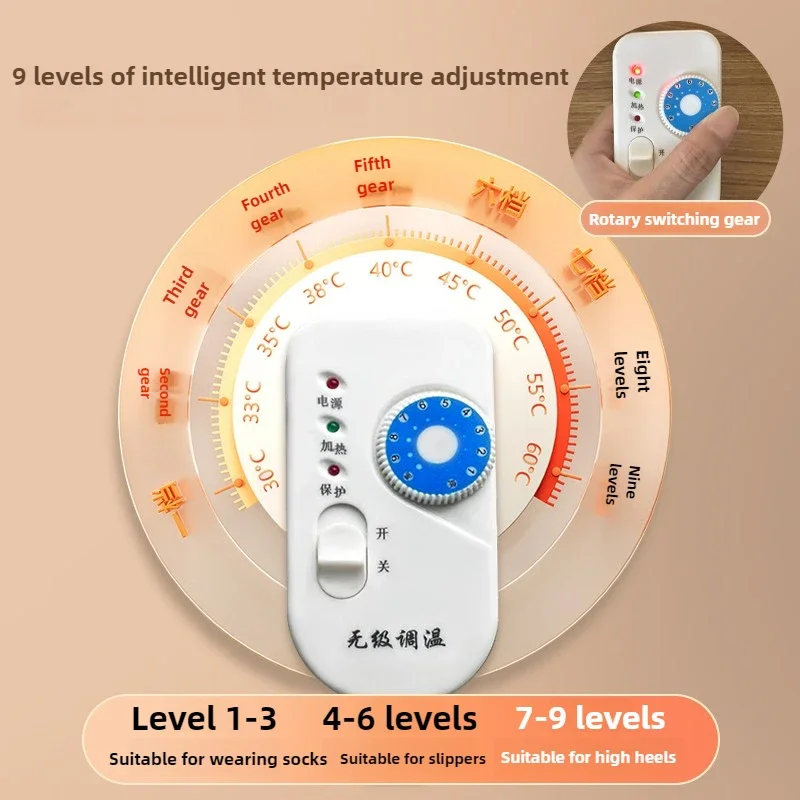 Office Desk Heater High-Temperature Foot Warmer Energy-Efficient Heated Foot Mat Infrared Heat Therapy Pad