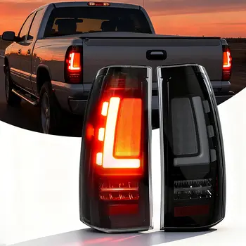 LED Tail Light for 1999-2002 Chevy Silverado 1500/2500 Rear Light Assembly for 1999-2006 GMC Sierra 1500/2500 Start-Up Animation