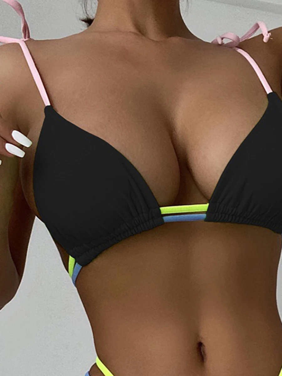 String Triangle Strappy Thong Bikini Swimsuit Women bikini set women swimwear bikini swimsuit