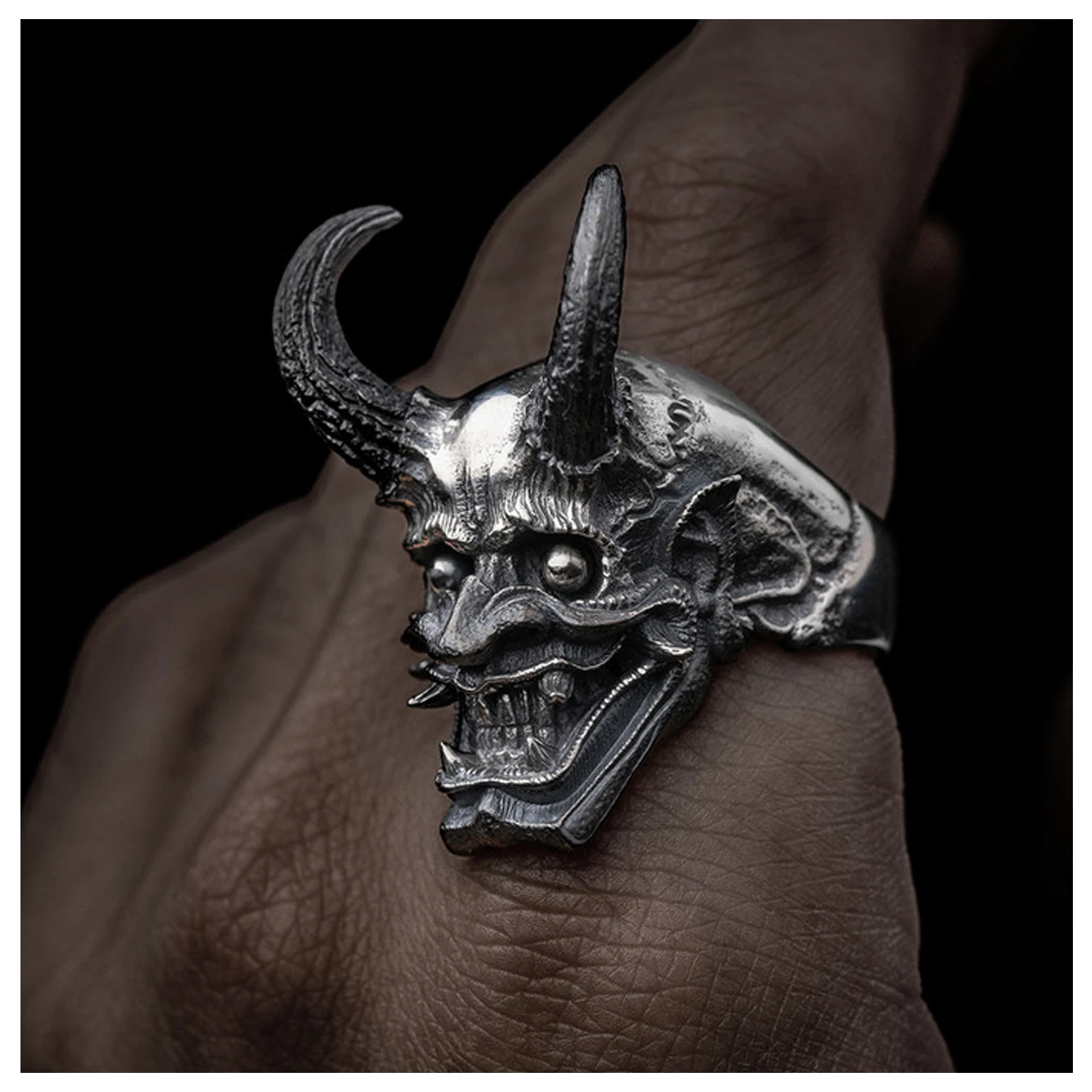 

Mens Skull Stainless Steel Jewelry Gothic Punk Biker Rings