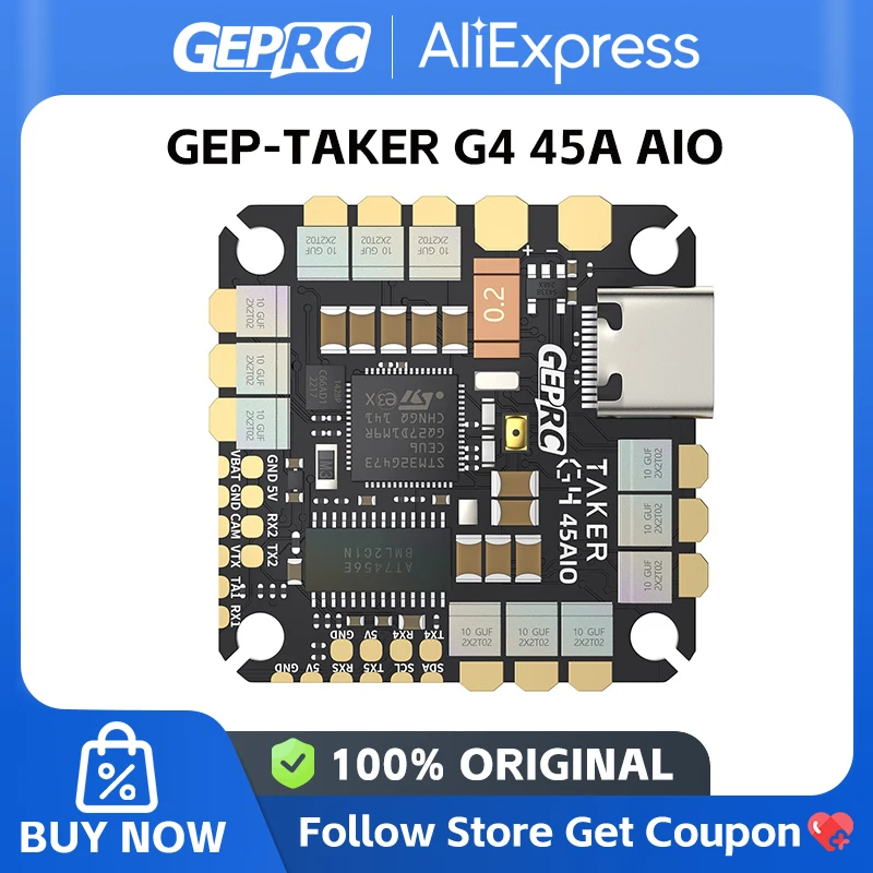 GEPRC TAKER G4 45A AIO Baro OSD G473 Flight Controller BLHELIS 45A ESC FET Directly 2-6S FPV Freestyle Cinewhoop drone accessories