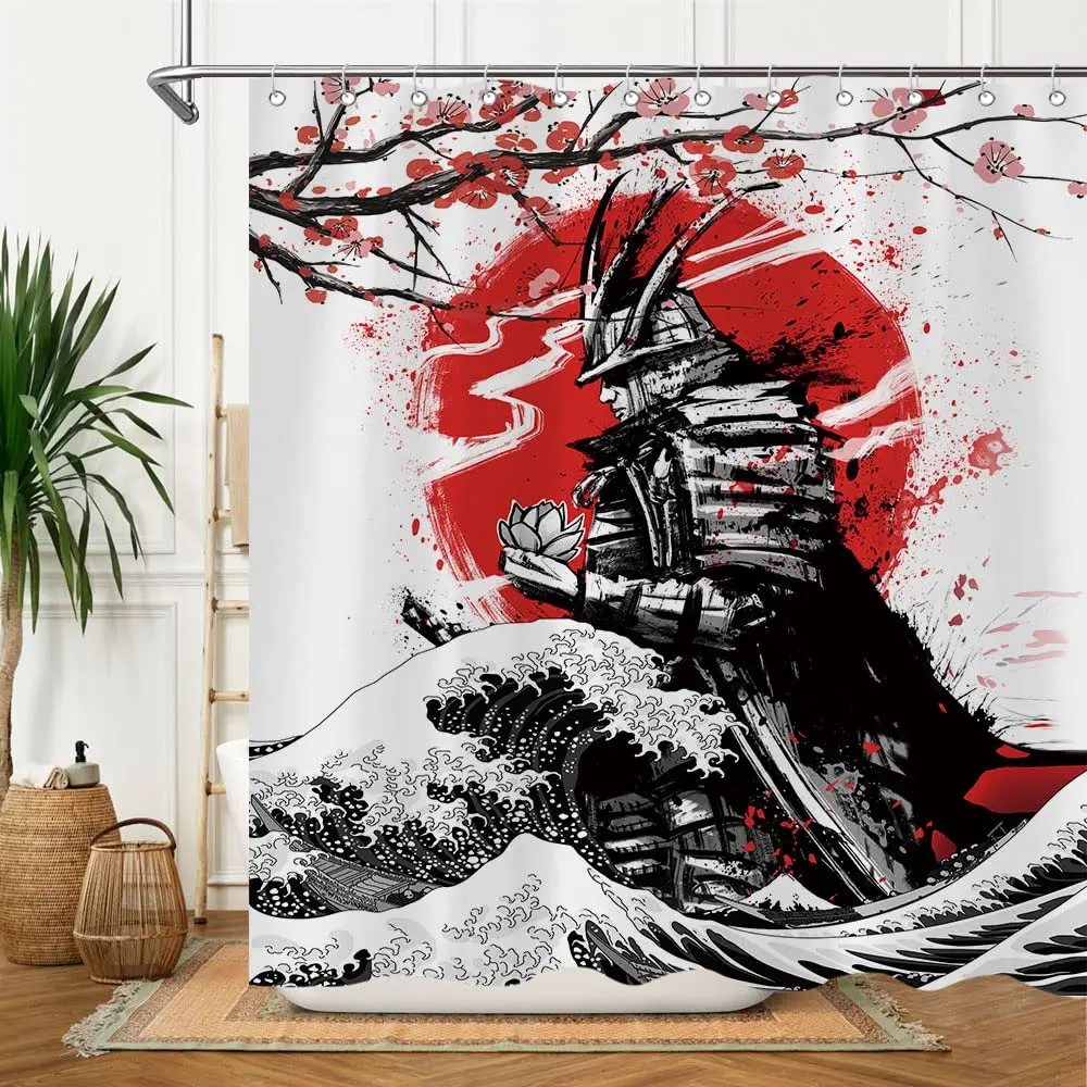 

Занавески для душа Darth Vade из моющейся ткани, серые, черно-белые, силуэты воина, с крючками, набор для ванной комнаты, декор для ванной комнаты