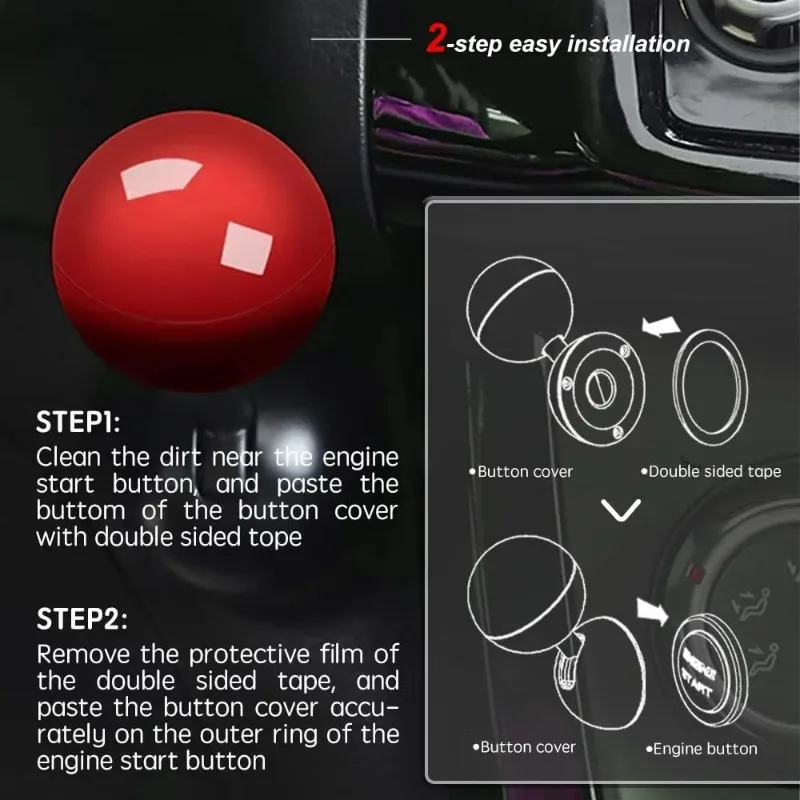 Car start button car start stop button Car Start Button Rocker Decor Ignition Start Stop Button Switch Joystick ABS Rocker car interior accessories