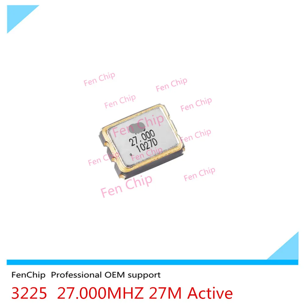 새로운 10개/가방 SMD 3.2 * 2.5 3225 27MHZ 27.000MHZ 27M 액티브 크리스탈 발진기 4핀 OCS