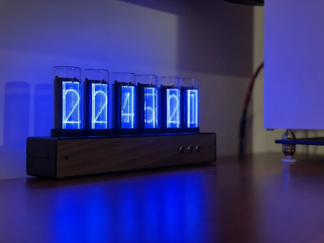 Digital Clock Table Clock Nixie Tube Clock Tube Nixie Clock Modern Creative Design Digital Table Desk Clock Decor Home Decorations Retro Exquisite Glow Nixie Tube digital clock,table clock,lcd digital clock,digital desk clock,digital table clock,nixie tube clock