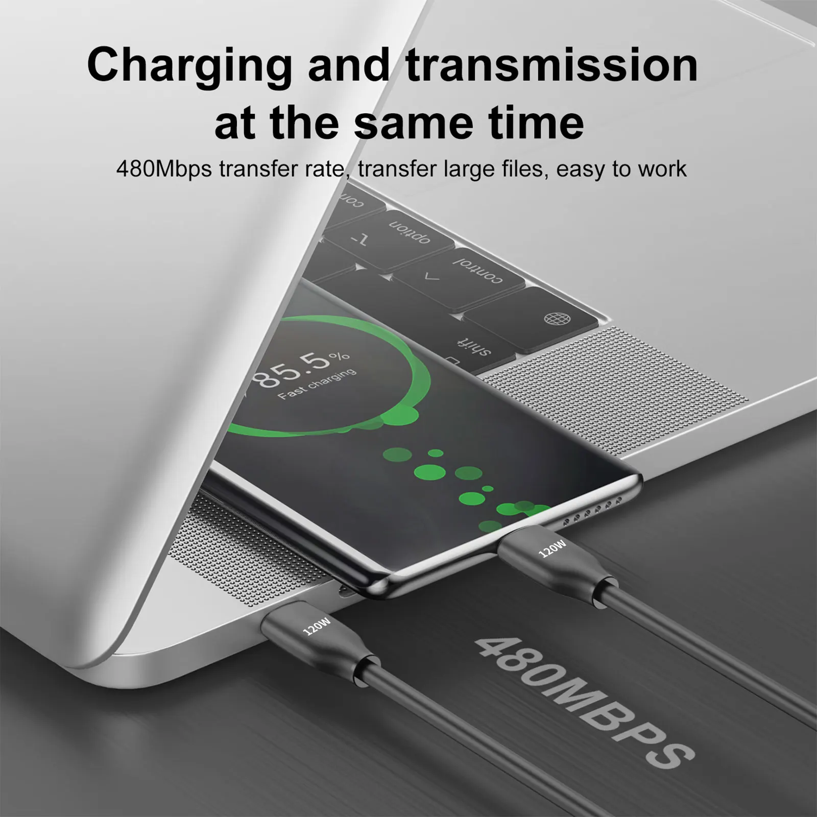 PD120W Type C to Type C Cable 1M/1.5M/2M USB-C Data Cable Fast Charging & Data Transfer for iphone 15 16 Huawei Xiaomi Samsung