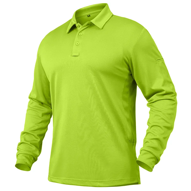 Leichtes langärmliges Polos hirt Männer taktisches Hemd mit Stift tasche Herbst lässig Outdoor-Radfahren Wander hemden USA/EU-Größe