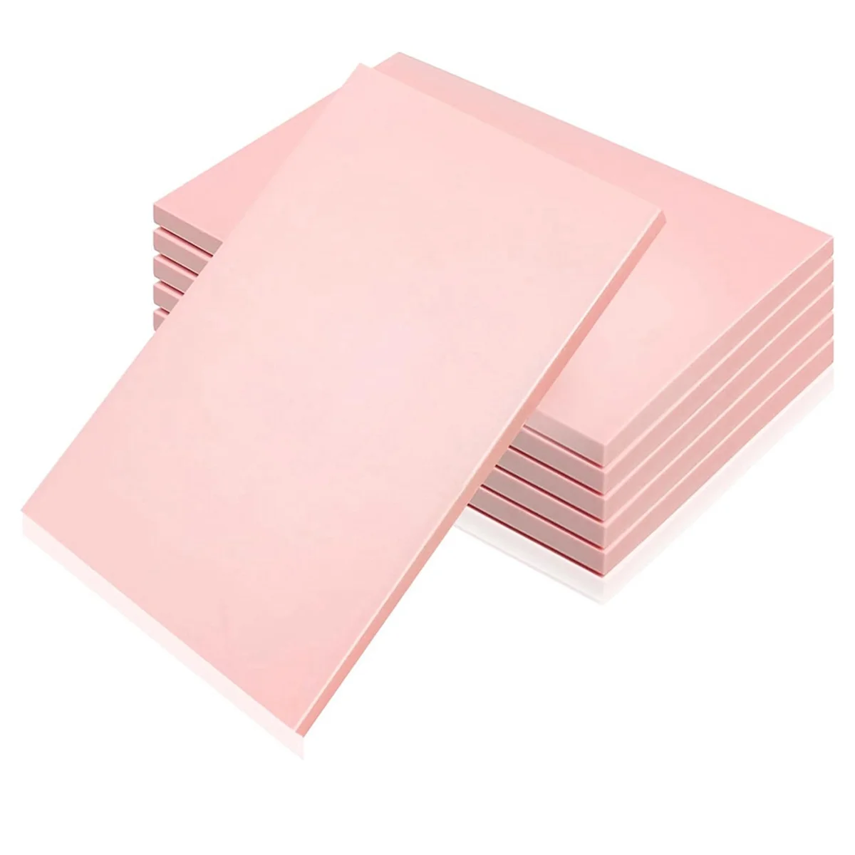 6 Pcs Pink Rubber Block Stamp Rubber Carving Linoleum Blocks Carving Block for Soft Stamp Crafts