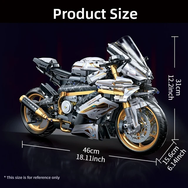 TOYLINX Alloy Motorcycle Desktop Decorations 2045PCS Racing Building Block Model  Kid Toys Christmas Easter Festive Gift Giving 6