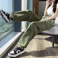Fashion Women Joggers Pants Casual Female Chic Straight Cargo Pants Elastic High Waist Streetwear Slim Trousers Summer Thin - Image 5