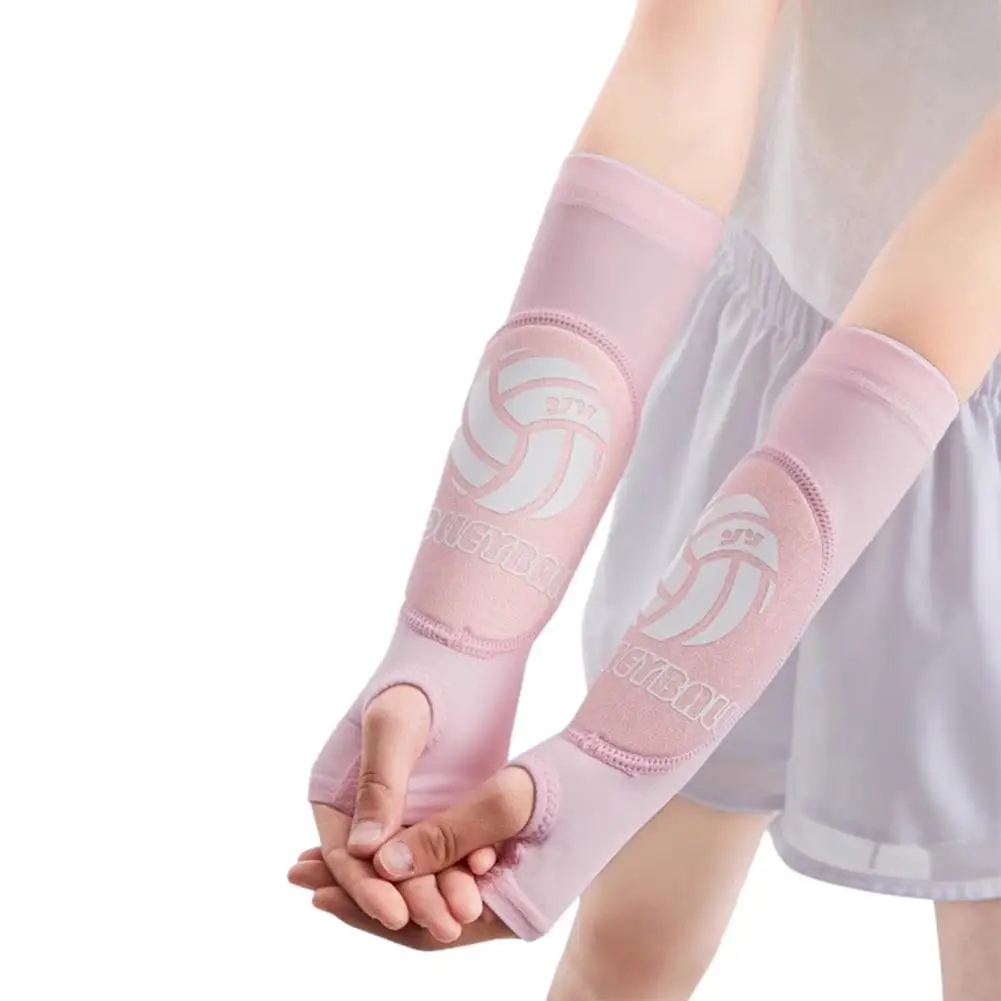 

Sweat-absorbing Volleyball Arm Sleeves Teens Volleyball Arm Padded Sleeves Set Breathable Ice Silk Fabric Protective for Passing