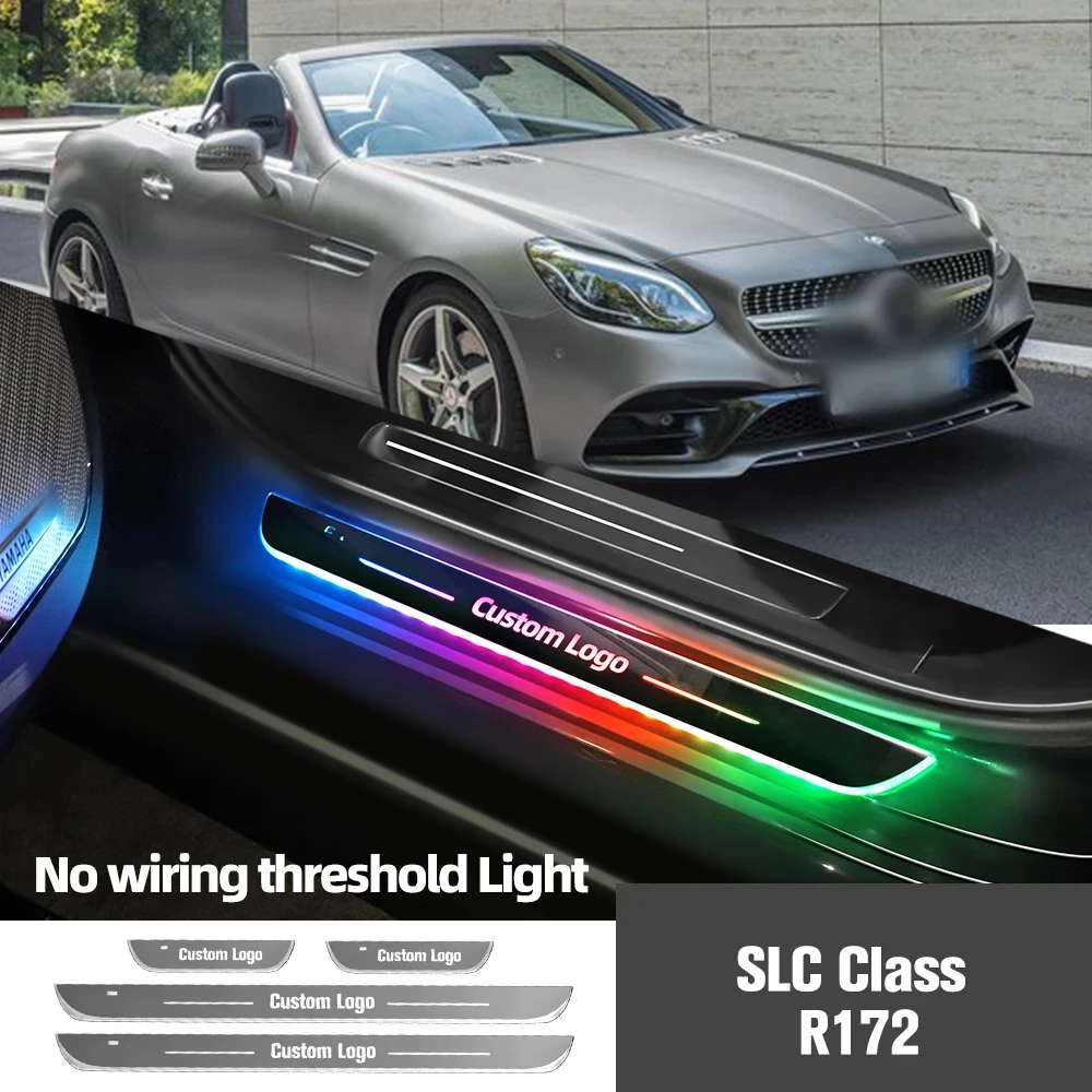 

For Mercedes Benz SLC Class R172 2016-2023 Car Door Sill Light Customized Logo LED Welcome Threshold Pedal Lamp Accessories