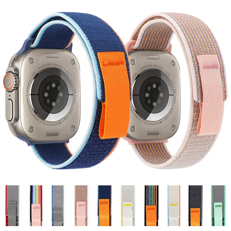 

1PC Nylon Strap For Apple watch ultra Replacement Band Wristbands Bracelet For Apple watch 9 8 7 6 5 Belt Nylon Loop