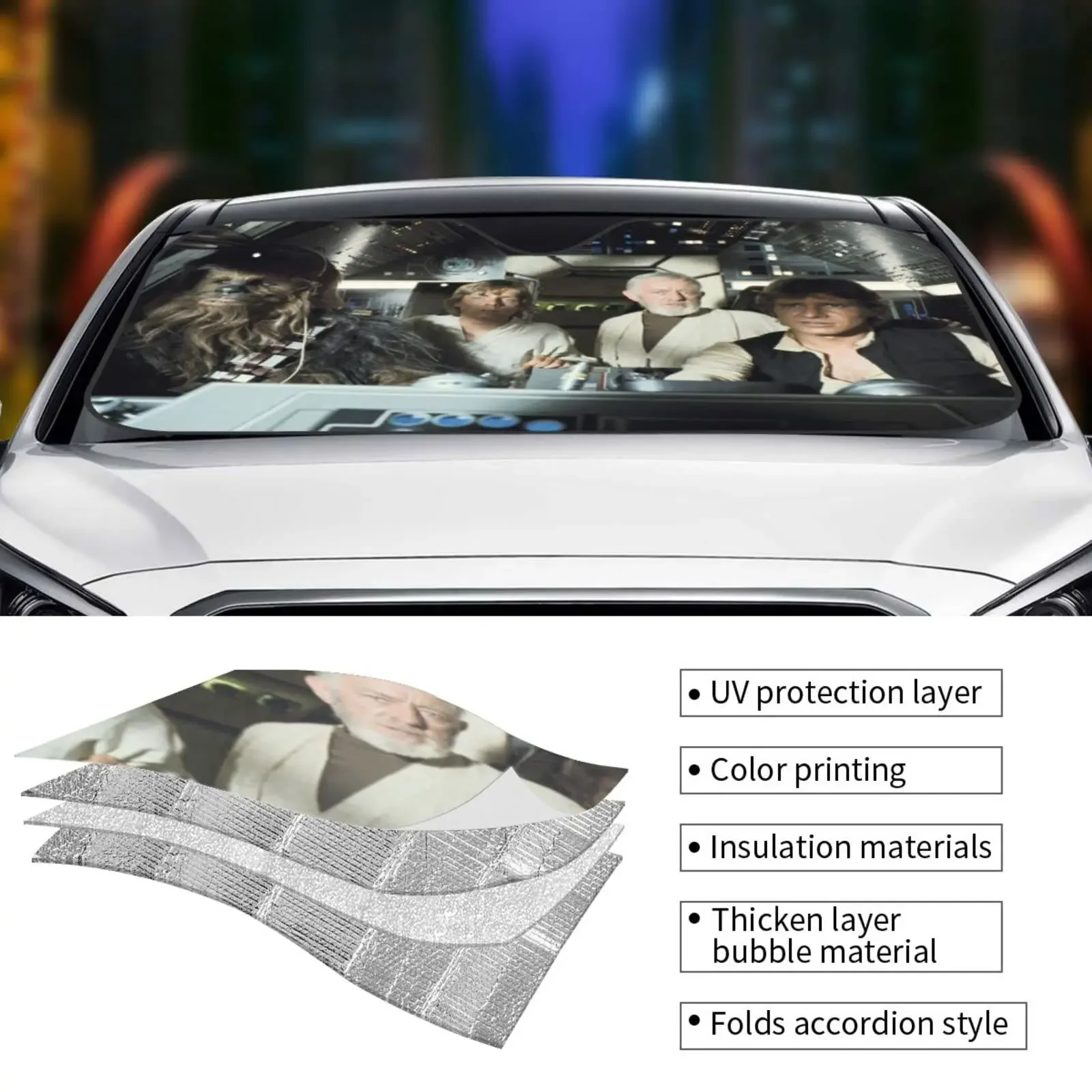 S-star Funny W-wars Windshield sun Shade Car Sun Shade for Front Windshield Sunshades Foldable Visor Protector Blocks UV Rays car sunshade windshield sunshade windshield sun shade