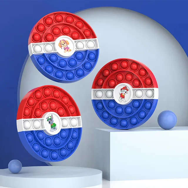 Paw Patrol Dog Model Anime Action Figure Chase Skye Rocky Rubble Marshall Bubble Fingertip Press Relieve Stress Toy Kids Gifts 2