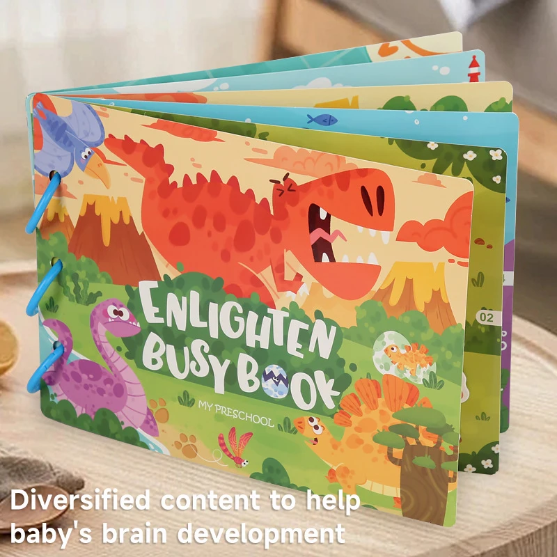 Montessori Kids DIY Sticker Quiet Book Baby Early Educational Toys Book Repeatable Use Sticker Puzzle Game Book Baby Toy Gifts 3