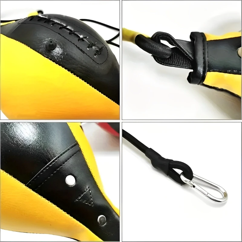 Boxing Punching Bag Quality PU Leather Boxing Punching Bag Pear Inflatable Speed Double End Training Reflex Ball Hangings Swivel Exercise Fitness