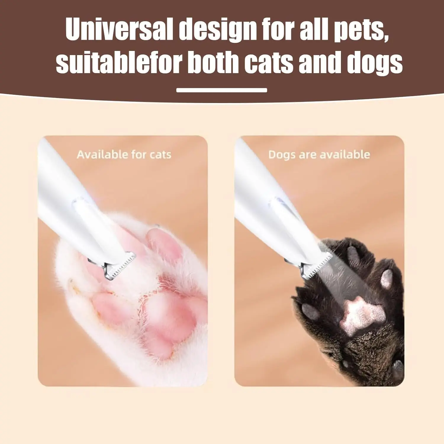 Dog Paw Clippers LED Light LCD Display 18mm Wide Safe Blade Fully Waterproof Pet Grooming Trimmer for Dogs Cats Small Anima pet clipper dog hair trimmer pet hair trimmer dog clipper