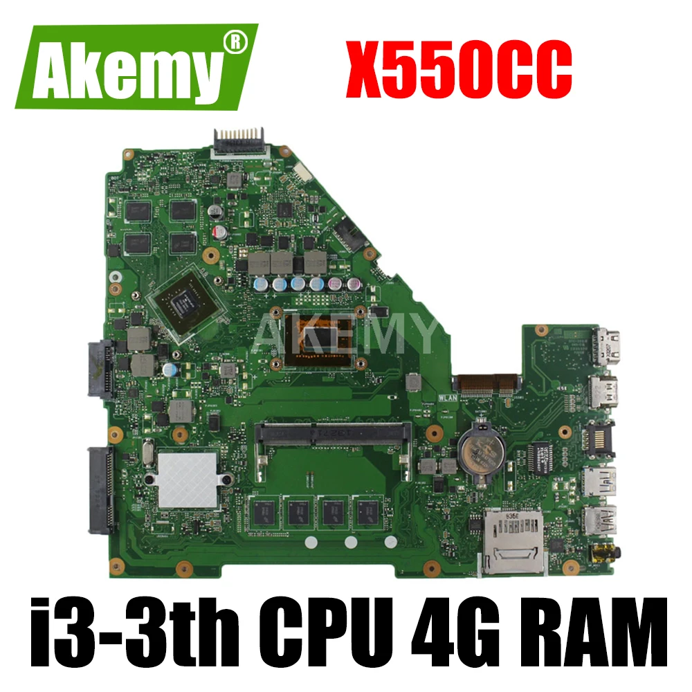 Материнская плата Akemy X550CC i3-3 ЦП 4 Гб GT720M 2 ГБ для Asus X552C R510C Y582C материнская ноутбука |