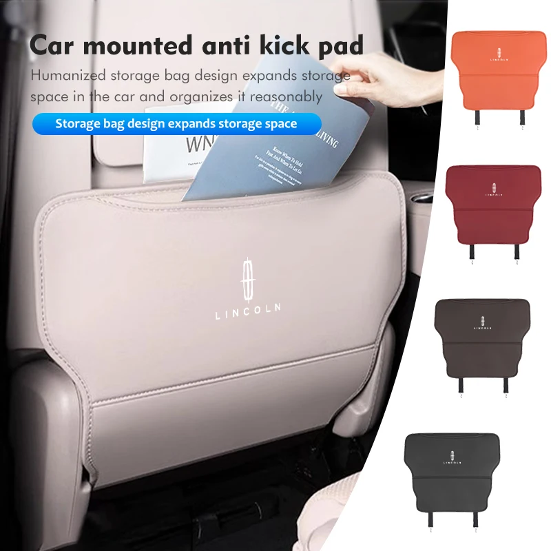 Car Seat Back Protector Mat Prevent Dirty Anti Kick Pad For Lincoln Aviator Navigator Continental Nautilus Flyer Corsair