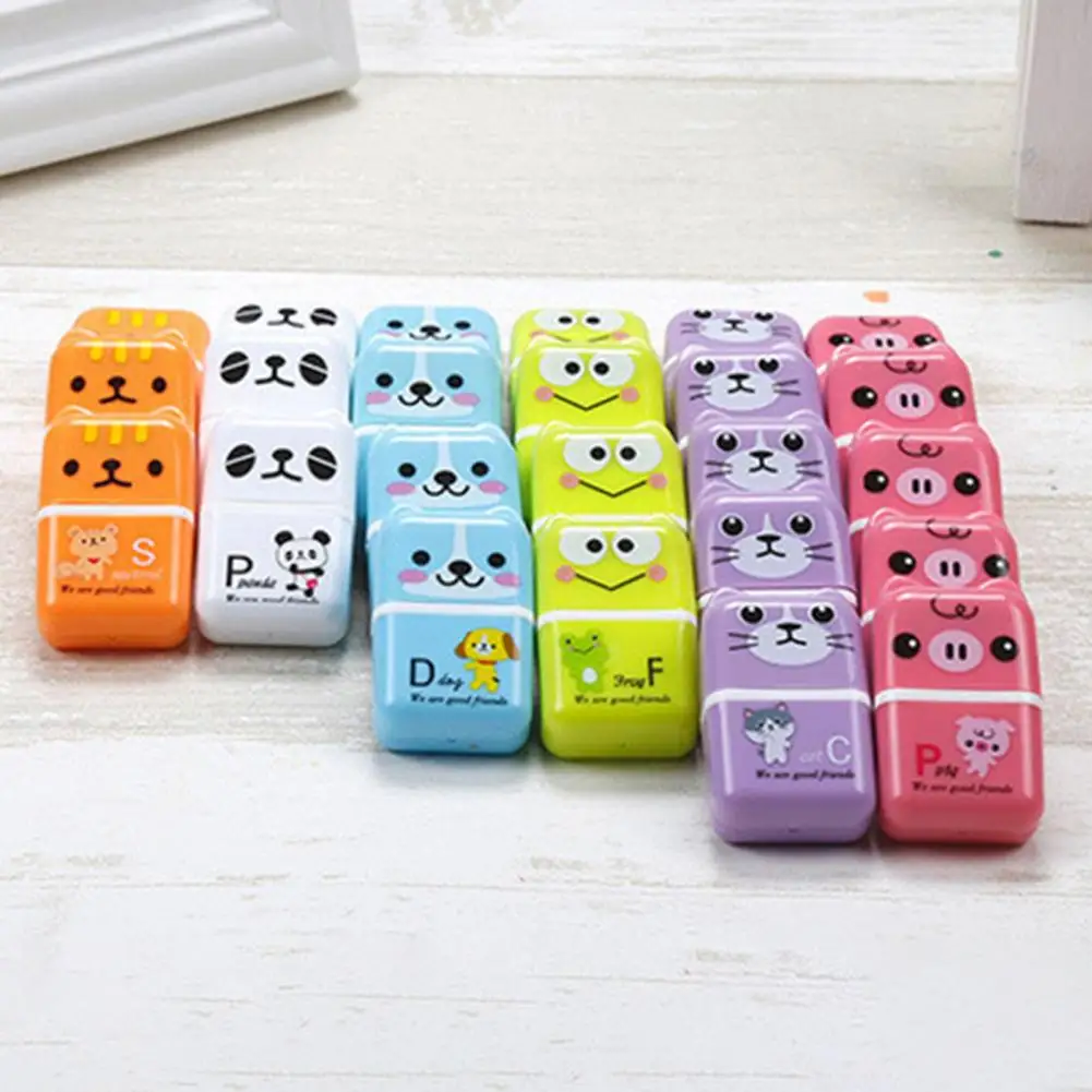 6Pcs Soft Erasers  Stylish Stationery Rubber Kids Soft Cute Erasers  Leave No Trace Animal Eraser