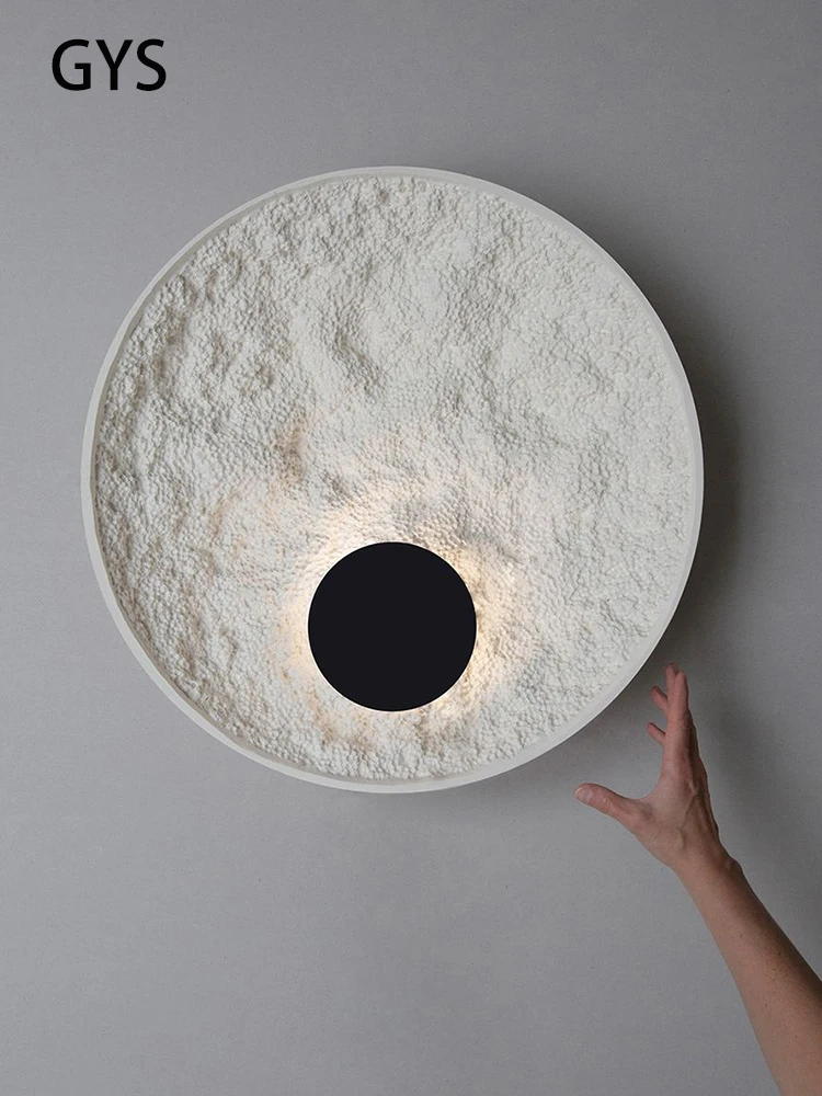 

GYS Led Wall Lamp Bedroom Bedside Light Nordic Modern Decor Lights Room Art Home Lighting Fixture White Round Creative 110V 220V