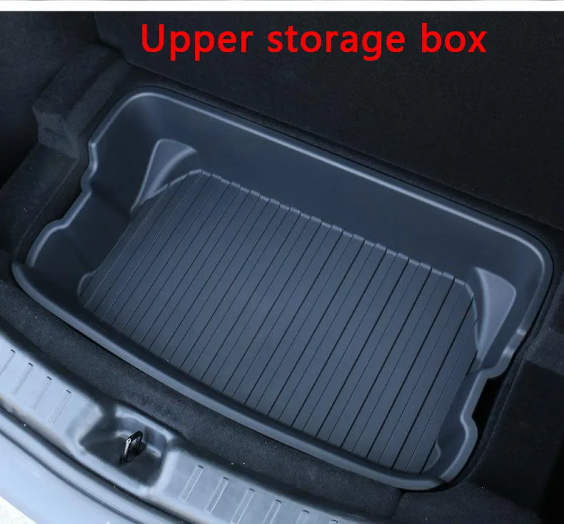 Rear Storage Box For Tesla New Model Y Juniper 2025 Double-Layer Rear Trunk Orga