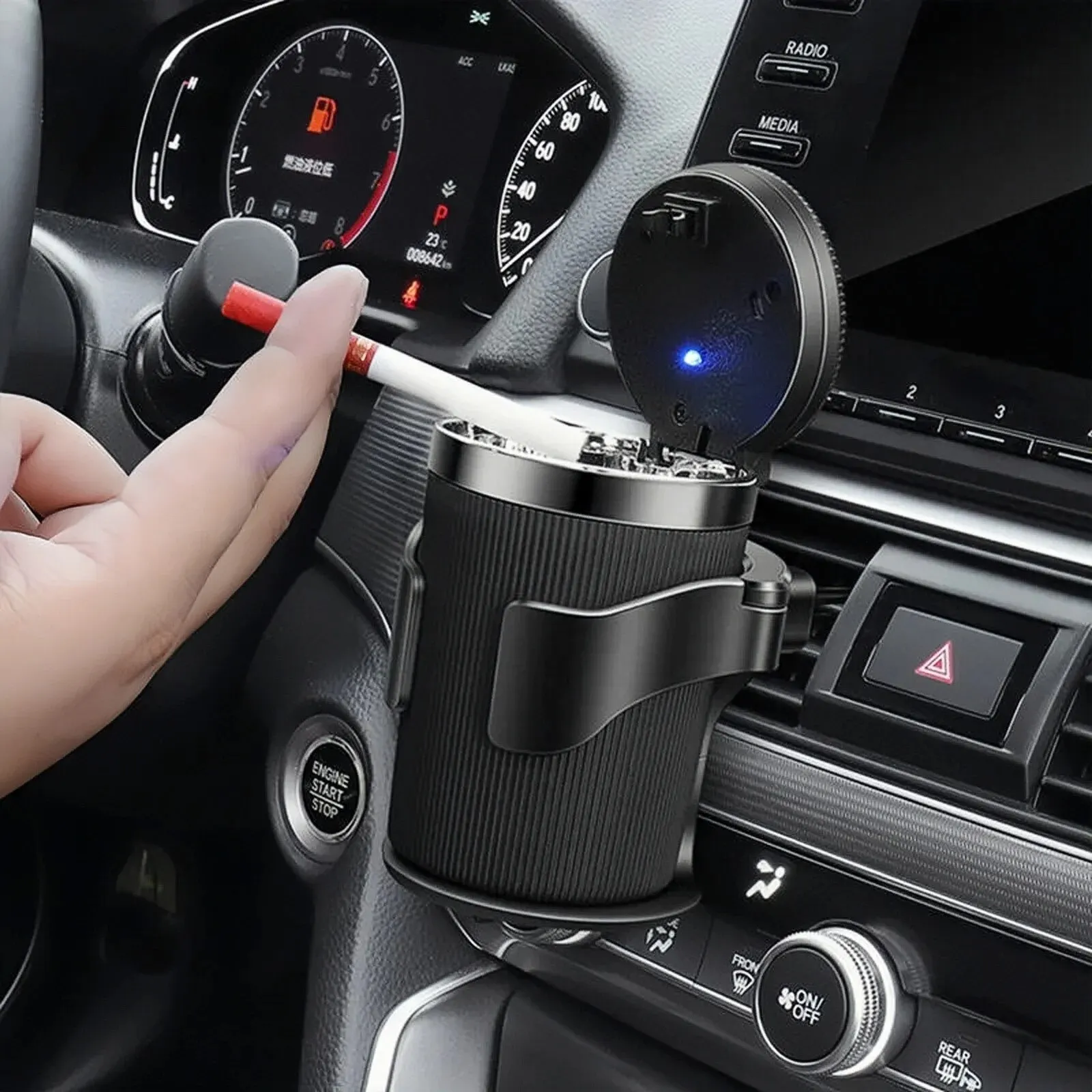 Drink Cup Holder Car Air Vent for Water Bottles & Ashtray Multifunctional Car Coffee Cup Holder