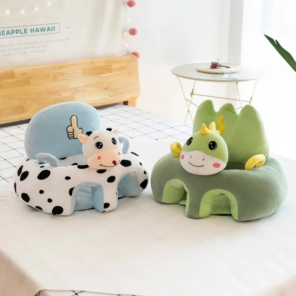 Baby Sofa Support Seat Cover Cartoon Animal Plush Learning To Sit Chair Cradle baby sofa seat cover sofa support seat cover